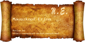 Mauszkopf Erina névjegykártya